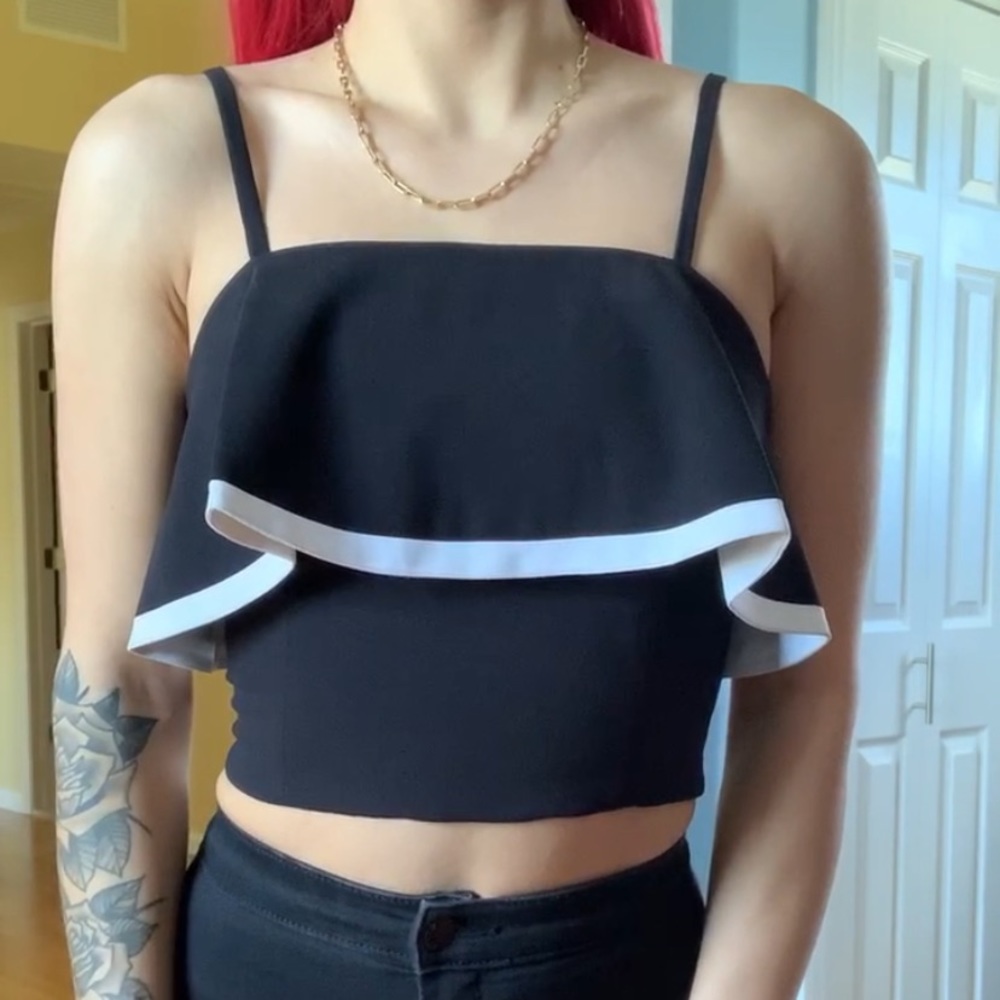 Peplum Black&White Top